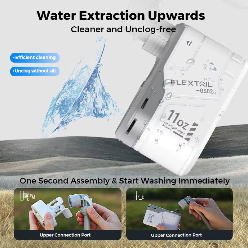 Portable Shower - Ultralight Rechargeable Instant Outdoor Shower